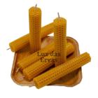 Kit 10 Velas Artesanais Em Cera De Abelha 100% Natural (10cm x 2cm)