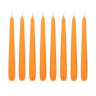 Kit 10 Velas Castiçal Laranja Lisa 20 Cm Castiçal Candelabro