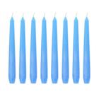 Kit 10 Velas Castiçal Lisa 20 Cm Azul Candelabro Velitas