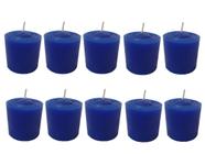 Kit 10 Velas Perfumadas Com Aroma de Alecrim - Cor Azul - Velas da Jú