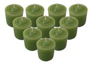 Kit 10 Velas Perfumadas Com Aroma De Erva Doce - Cor Verde