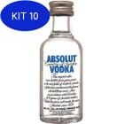 Kit 10 Vodka Mini Absolut 50Ml