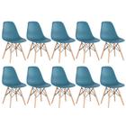 KIT - 10 x cadeiras Charles Eames Eiffel DSW - Base de madeira clara