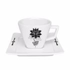 Kit 10 Xícaras Cafézinho Lotus Oxford Porcelana 75ml