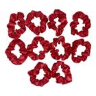 Kit 10 Xuxinhas Scrunchie de Cetim Anti-frizz