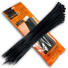 Kit 100 Abraçadeiras De Nylon Preta Foxlux 28Cm X 3,5Mm