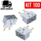 Kit 100 Adaptador de Tomada BOB Esponja Benjamin Universal 10A e 20A