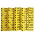 Kit 100 Brinco Bovino Para Gado Numerado 101 A 200 Amarelo