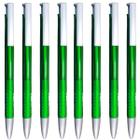 Kit 100 Canetas esferográfica tinta azul sublimática cor verde - atacado