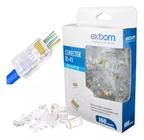 Kit 100 Conector Cat6 Rj45 Cabo Rede Lan Plug Ethernet