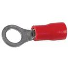 Kit 100 conector terminal argola pre isolado 0,5/1mm vermelho intelli