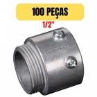 Kit 100 conector unidut aluminio conico com rosca 1/2 tramontina