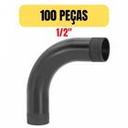 Kit 100 curva pvc roscavel antichama para eletroduto 1/2x90