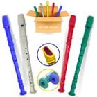 Kit 100 Flauta Doce Infantil Instrumento Brinquedo Musical