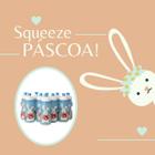 Kit 100 Garrafinhas Squeeze 250ml Infantil Coelho da Páscoa