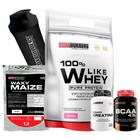 Kit 100% Like Whey 1,8Kg+ Waxy Maize 800G+ Bcaa 100G - Bodybuilders