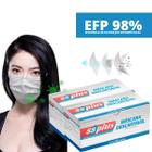 Kit 100 Máscaras Descartáveis de Proteção Facial Tripla