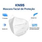 Kit 100 Máscaras KN95 com Clip Nasal - Proteção Máxima com 5 Camadas N95 KN95 PFF2