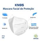 Kit 100 Máscaras PFF2 KN95 N95 Brancas com 5 Camadas Meltblow Bfe 98% + Feltro de Coton + Tnt Spunbond + Anvisa CE FDA