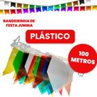 kit 100 Metros De Bandeirinhas Festa Junina Bandeirola Atacado