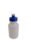 Kit 100 Mini Garrafas Squeeze 300ml plástico transparente tampa colorida