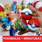 Kit 100 Miniaturas Pokémon E 100 Pokebolas 5 Cm Brinquedo