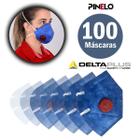 Kit 100 Respirador Valvulado Delta Plus Proteção PFF1 CA 38501