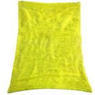 Kit 100 Saco Raschel 50x73 Rede Forte Amarelo Suporta 20kg