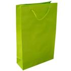 Kit 100 Sacolas De Papel Verde Limão 25X17X6Cm Bolsa Festa