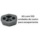 Kit 100 Unidades Borracha Coxim Escapamento Carro Polo/Fox