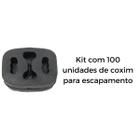 Kit 100 Unidades Borracha Coxim Escapamento Carro Uno Premio Mille