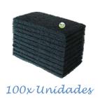 Kit 100 Unidades Fibraço Fibra Limpeza Ultra Pesada British 12,5 cm x8,7 cm Agressiva Panelões Chapas Fornos Grelhas