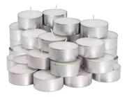 Kit 100 Velas Decorativa Romântica Pequena Base Alumínio