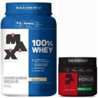 Kit 100% Whey Pote 900G Baunilha + Hórus 300G Limão Yuzu Max