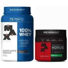 Kit 100% Whey Pote 900G Chocolate + Hórus 300G Limão Yuzu