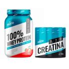 Kit 100% whey protein 900g pote + creatina 150g shark pro