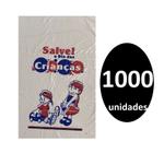 Kit 1000 Sacos de Plástico p/ Salve o Dia das Crianças 16x24 - Lynx produções