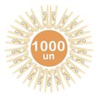 Kit 1000un Mini prendedor pregador grampos madeira natural