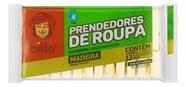 Kit 10pct Com 12und Prendedor De Roupa Madeira Com Molas - BILLA