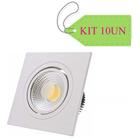 KIT 10UN Spot Led Cob Embutir Quadrado 5W Supimpa Avant