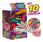 Kit 10x Cartela Bubble Clete Goma De Mascar Chiclete Delicia Guloseimas