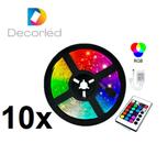 Kit 10x Fita Léd 5050 RGB 16 Cores Ip65 + Central + Controle