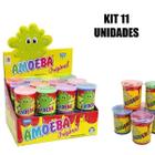 Kit 11 Amoebas Massinha Colorida Geleca De Brincar 110G - Asca Toys