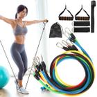 Kit 11 Elastico Extensor Academia Ginástica Treino Malhar Em Casa Exercícios Funcional Pilates Musculação