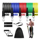 Kit 11 Elástico Extensor Treino Academia Exercícios Em Casa