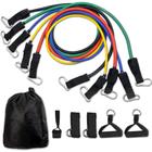 Kit 11 Elastico Extensor Treino Academia Exercícios Em Casa
