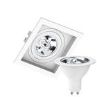 Kit 11 Spot Embutir Quadrado Recuado AR70 Branco + Lâmpada Led 4,8w 2700k