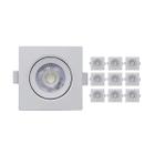 Kit 11 Spot Led Embutir 3w Quadrado 6500k Branco Frio Bivolt