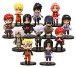 Kit 12 Bonecos Naruto Action Figure Sasuke Itachi Jiraya