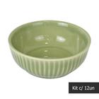 Kit 12 Bowls para Sopa Frisada Verde 500ml Cerâmica Scalla
